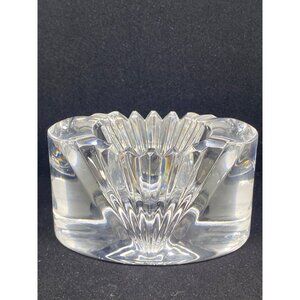 Vintage Mikasa Votive Candle Holder Lead Crystal Cut Clear Glass Heavy